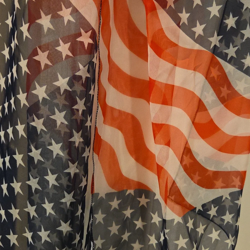 American Flag Pattern Scarf